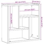 Étagère murale vieux bois 45x16x45 cm bois d'ingénierie – Image 7