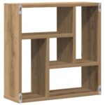 Étagère murale chêne artisanal 45x16x45 cm bois d'ingénierie – Image 4
