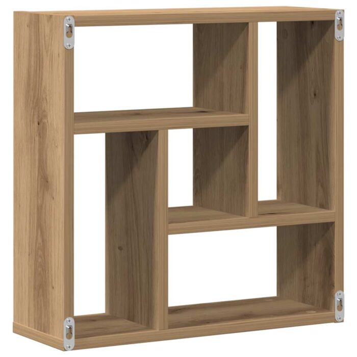 Étagère murale chêne artisanal 45x16x45 cm bois d'ingénierie – Image 4