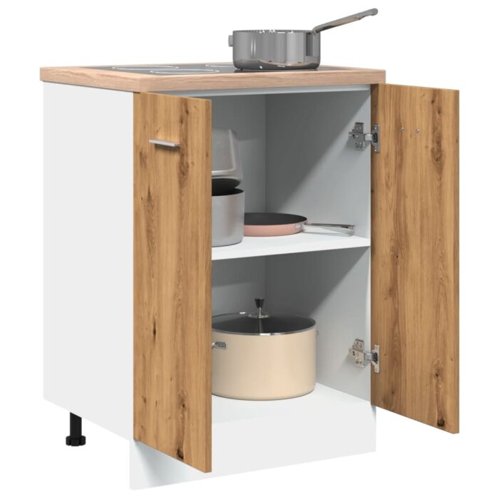 Armoire de plancher chêne artisanal 60x46x81,5 cm – Image 2