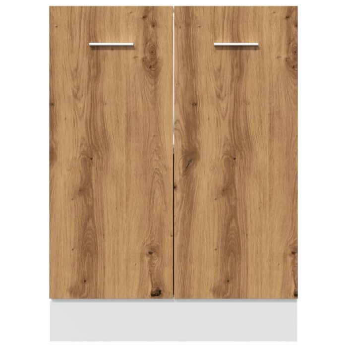 Armoire de plancher chêne artisanal 60x46x81,5 cm – Image 3