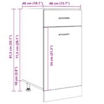 Armoire de plancher à tiroir vieux bois 40x46x81,5 cm – Image 10