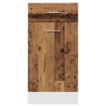 Armoire de plancher à tiroir vieux bois 40x46x81,5 cm – Image 2