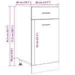 Armoire de plancher à tiroir "Lyon" chêne artisanal – Image 10