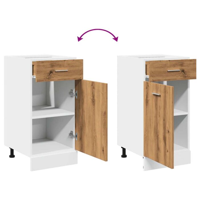 Armoire de plancher à tiroir "Lyon" chêne artisanal – Image 5