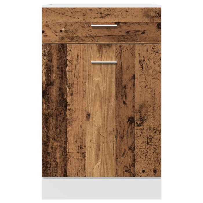 Armoire de plancher à tiroir "Lyon" vieux bois 50x46x81,5 cm – Image 2