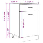 Armoire de plancher à tiroir "Lyon" chêne artisanal – Image 10