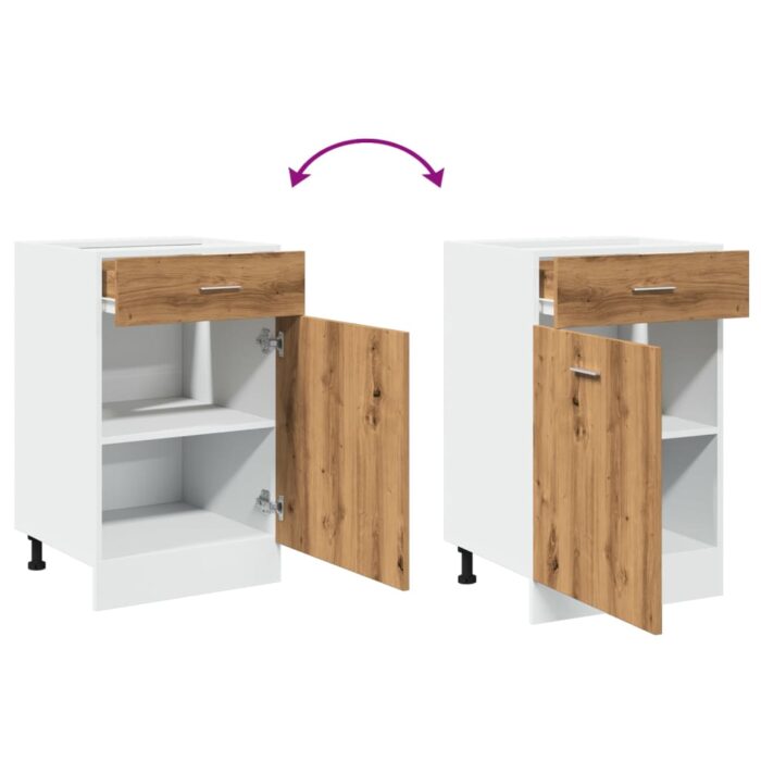 Armoire de plancher à tiroir "Lyon" chêne artisanal – Image 5