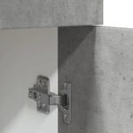 Armoire de plancher à tiroir Gris béton 60x46x81,5 cm Aggloméré – Image 6