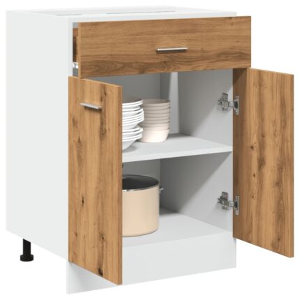 Armoire de plancher à tiroir "Lyon" chêne artisanal