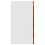 Armoire en verre suspendue "Lyon" vieux bois 40x31x60 cm – Image 4