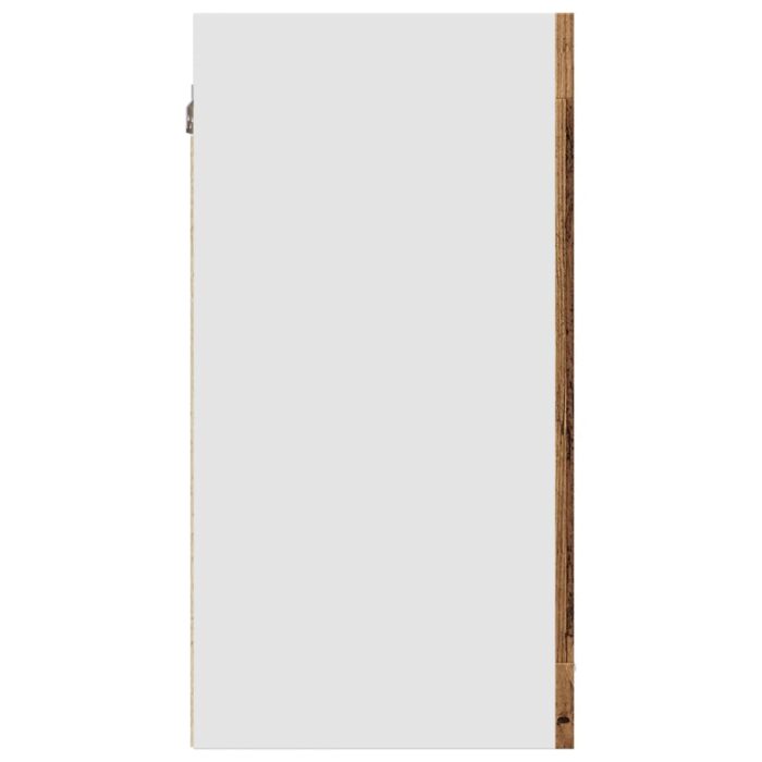 Armoire en verre suspendue "Lyon" vieux bois 40x31x60 cm – Image 4