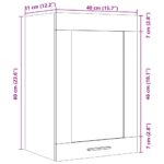 Armoire vitrée suspendue "Lyon" chêne artisanal 40x31x60 cm – Image 11