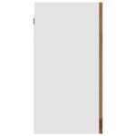 Armoire vitrée suspendue "Lyon" chêne artisanal 40x31x60 cm – Image 4