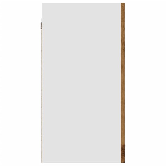 Armoire vitrée suspendue "Lyon" chêne artisanal 40x31x60 cm – Image 4