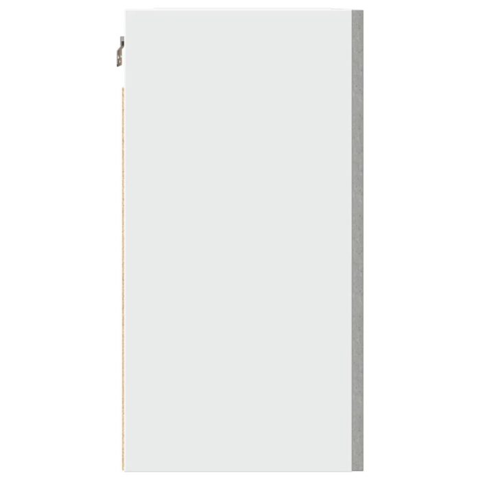 Armoire suspendue Gris béton 50x31x60 cm Aggloméré – Image 4
