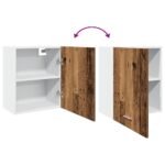 Armoire suspendue vieux bois 50x31x60 cm bois d'ingénierie – Image 6
