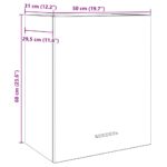 Armoire suspendue vieux bois 50x31x60 cm bois d'ingénierie – Image 9