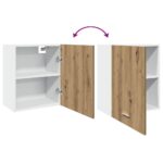 Armoires suspendue "Lyon"s 2 pcs chêne artisanal – Image 6