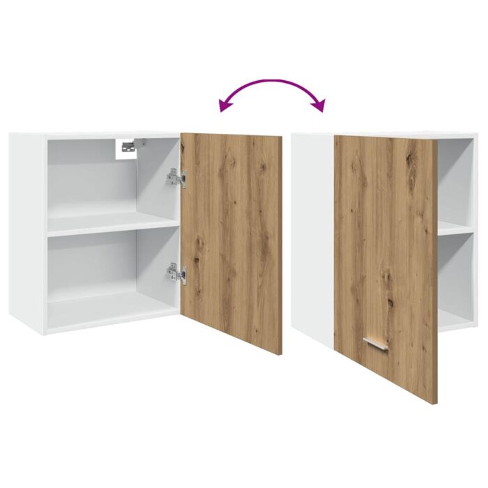 Armoires suspendue "Lyon"s 2 pcs chêne artisanal – Image 6