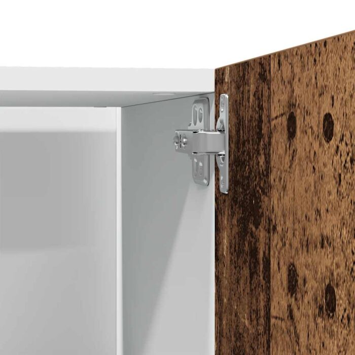 Armoire de réfrigérateur vieux bois 60x57x207cm bois ingénierie – Image 10