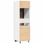 Armoire de réfrigérateur vieux bois 60x57x207cm bois ingénierie – Image 6