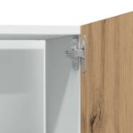 Armoire de réfrigérateur chêne artisanal 60x57x207 cm – Image 10