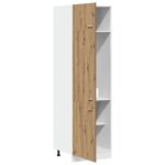 Armoire de réfrigérateur chêne artisanal 60x57x207 cm – Image 2