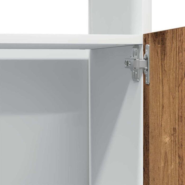 Armoire à micro-ondes "Lyon" vieux bois 60x57x207 cm – Image 10
