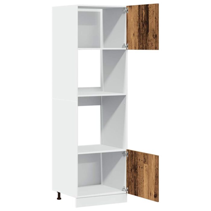Armoire à micro-ondes "Lyon" vieux bois 60x57x207 cm – Image 2