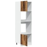 Armoire à micro-ondes "Lyon" vieux bois 60x57x207 cm – Image 3