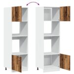 Armoire à micro-ondes "Lyon" vieux bois 60x57x207 cm – Image 7