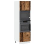 Armoire à micro-ondes "Lyon" vieux bois 60x57x207 cm