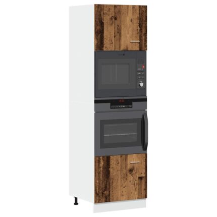 Armoire à micro-ondes "Lyon" vieux bois 60x57x207 cm