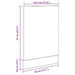 Panneau de lave-vaisselle vieux bois 45x3x67 cm bois ingénierie – Image 6