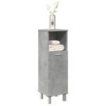 Armoire de salle de bain Gris béton 30x30x95 cm Aggloméré