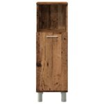 Armoire de salle de bain vieux bois 30x30x95 cm bois ingénierie – Image 2