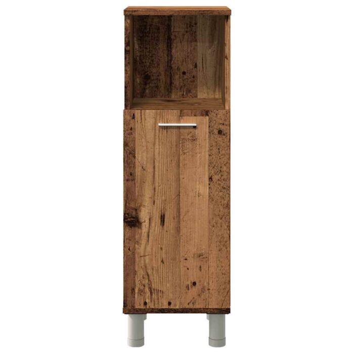 Armoire de salle de bain vieux bois 30x30x95 cm bois ingénierie – Image 2