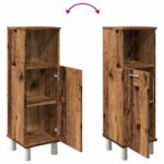 Armoire de salle de bain vieux bois 30x30x95 cm bois ingénierie – Image 6