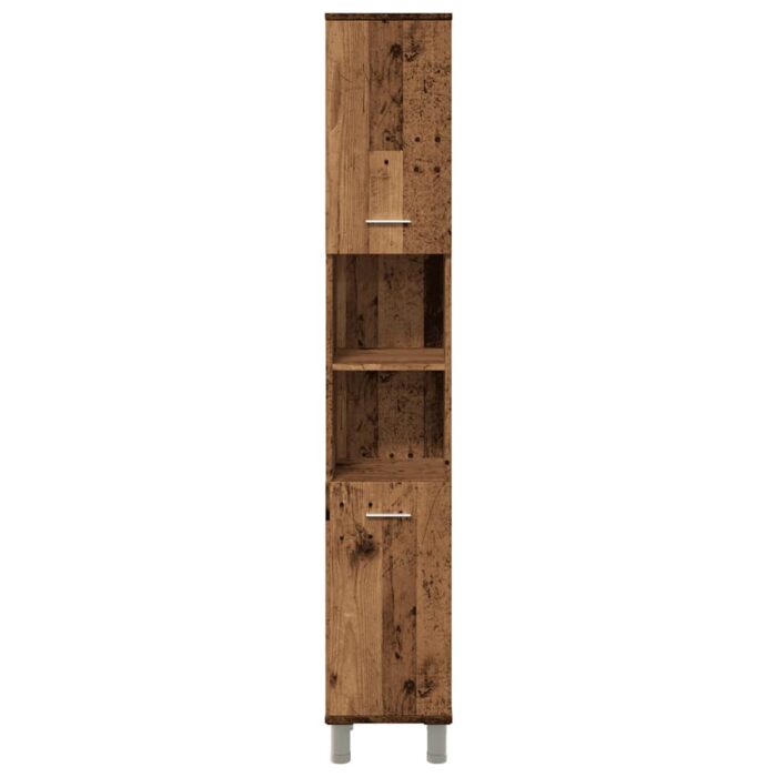 Armoire de salle de bain vieux bois 30x30x179cm bois ingénierie – Image 2