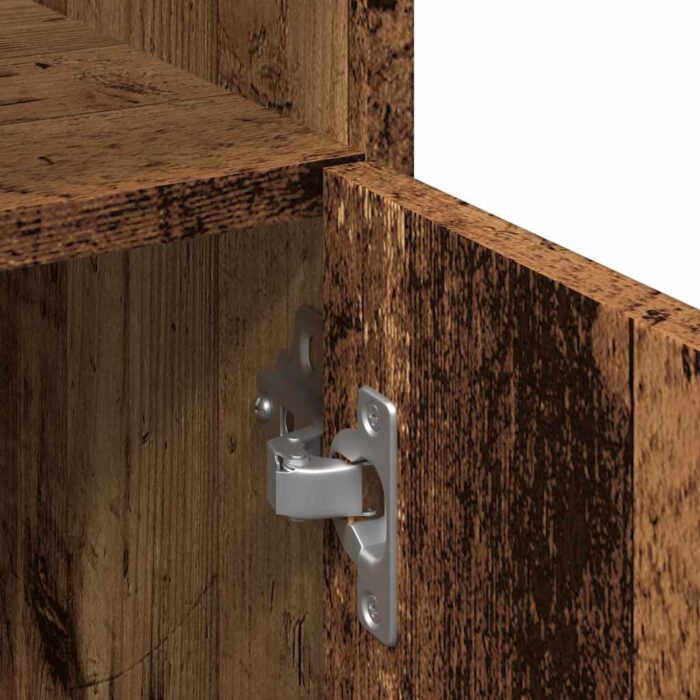 Armoire de salle de bain vieux bois 30x30x179cm bois ingénierie – Image 7