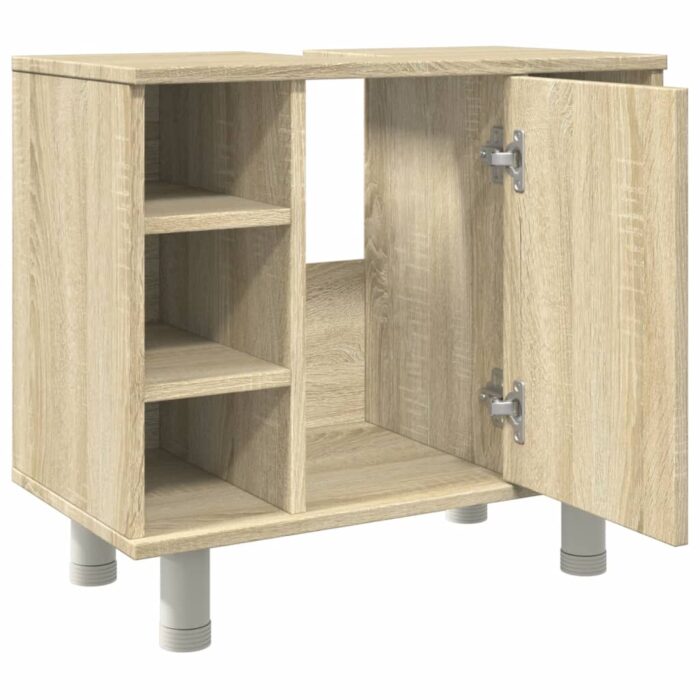 Armoire de salle de bain Chêne sonoma 60x32x53,5 cm Aggloméré – Image 6