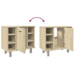 Armoire de salle de bain Chêne sonoma 60x32x53,5 cm Aggloméré – Image 7