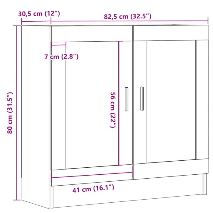 Meuble vieux bois 82,5x30,5x80 cm bois d'ingénierie – Image 9