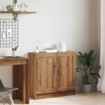 Bibliothèque chêne artisanal 82,5x30,5x80 cm bois d'ingénierie – Image 2