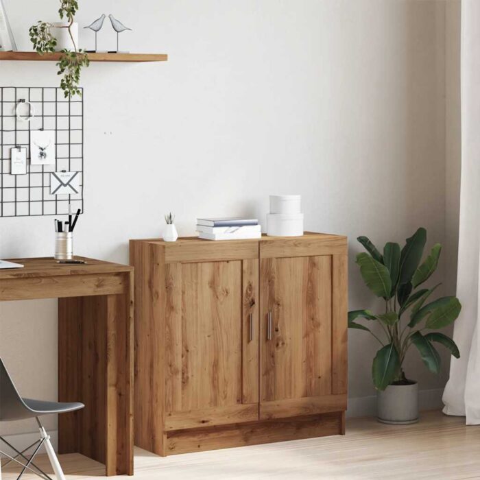 Bibliothèque chêne artisanal 82,5x30,5x80 cm bois d'ingénierie – Image 2