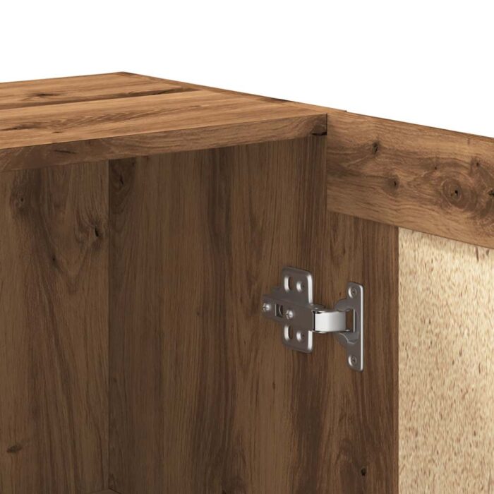 Bibliothèque chêne artisanal 82,5x30,5x80 cm bois d'ingénierie – Image 7