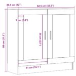 Bibliothèque chêne artisanal 82,5x30,5x80 cm bois d'ingénierie – Image 9