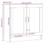 Meuble vieux bois 82,5x30,5x80 cm bois d'ingénierie – Image 9