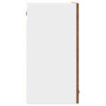 Armoire murale de cuisine avec porte en verre vieux bois – Image 3